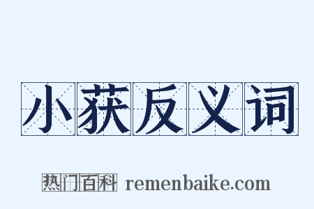 小获反义词是什么意思的图片